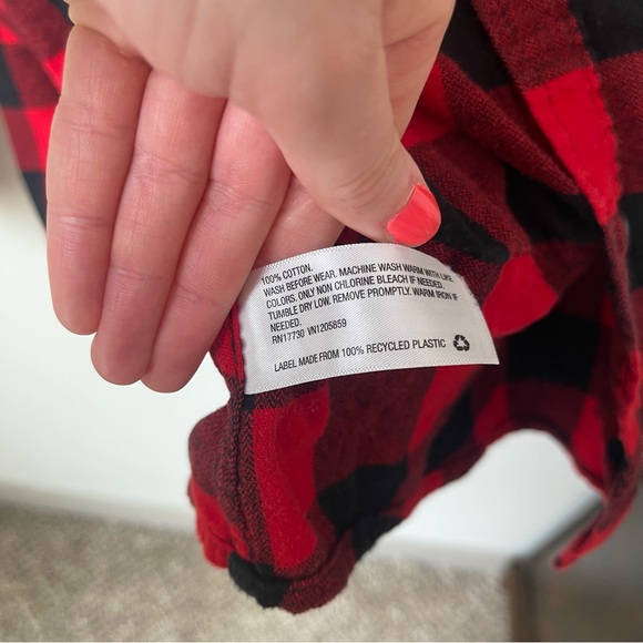 Goodfellow Flannel Buffalo Check Button Down XL - Picture 6 of 7